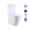 NOVEL Rimless Nano Ceramic Back to wall Toilet Suite - Gloss White