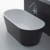 OSLO 1500/ 1700mm Freestanding Bathtub in White & Black