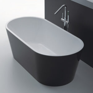 OSLO 1500/ 1700mm Freestanding Bathtub in White & Black