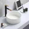 301mm Round Matte White Counter Top Basin