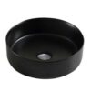 Round 346mm Matte Black Counter Top Basin
