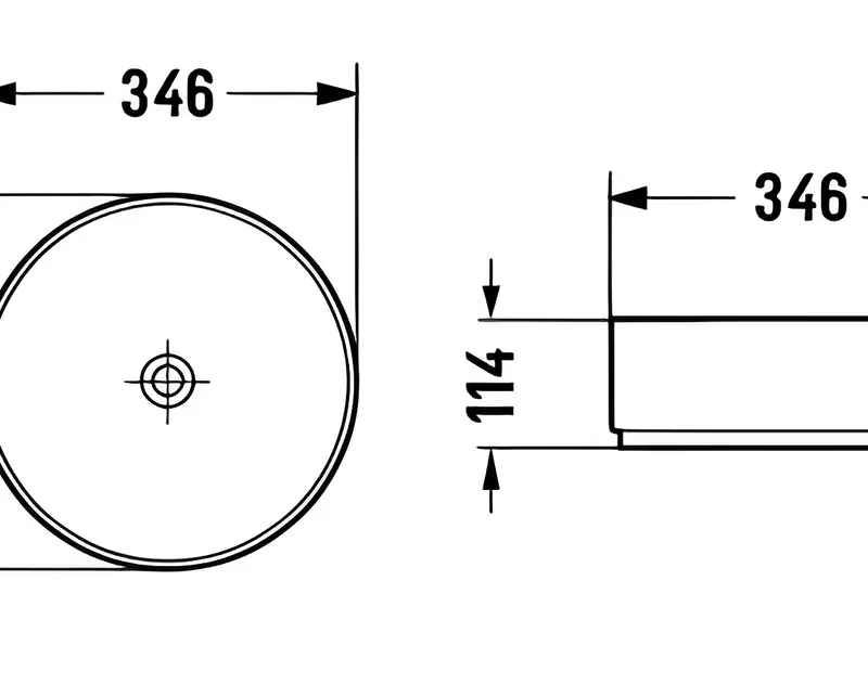 Designer 346mm Rose Gold Round Counter Top Basin