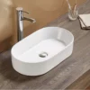 525x300mm Oval Matte White Counter Top Basin
