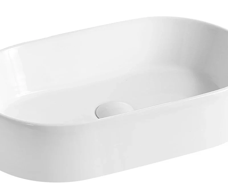 525x300mm Oval Matte White Counter Top Basin