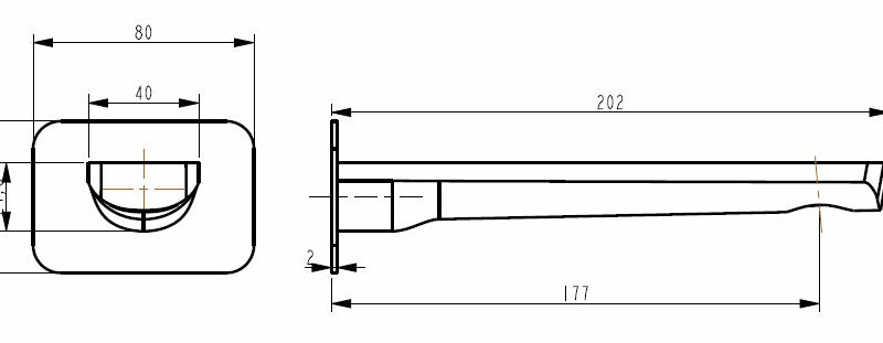 VIENNA Basin/ Bath Wall Mounted Spout in Chrome & Black