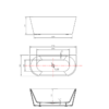 ROYAL 1700mm Back to Wall Freestanding Bath Tub