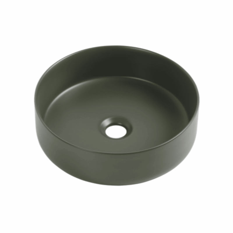360x360x120mm Forest Green Above Counter Ceramic Basin