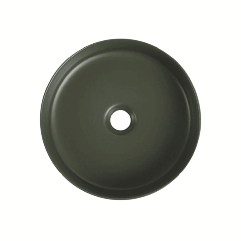 360x360x120mm Forest Green Above Counter Ceramic Basin