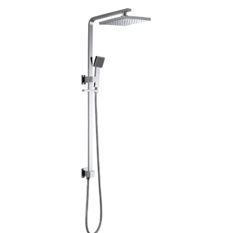 BACINO Square Multifunction Shower Rail Chrome