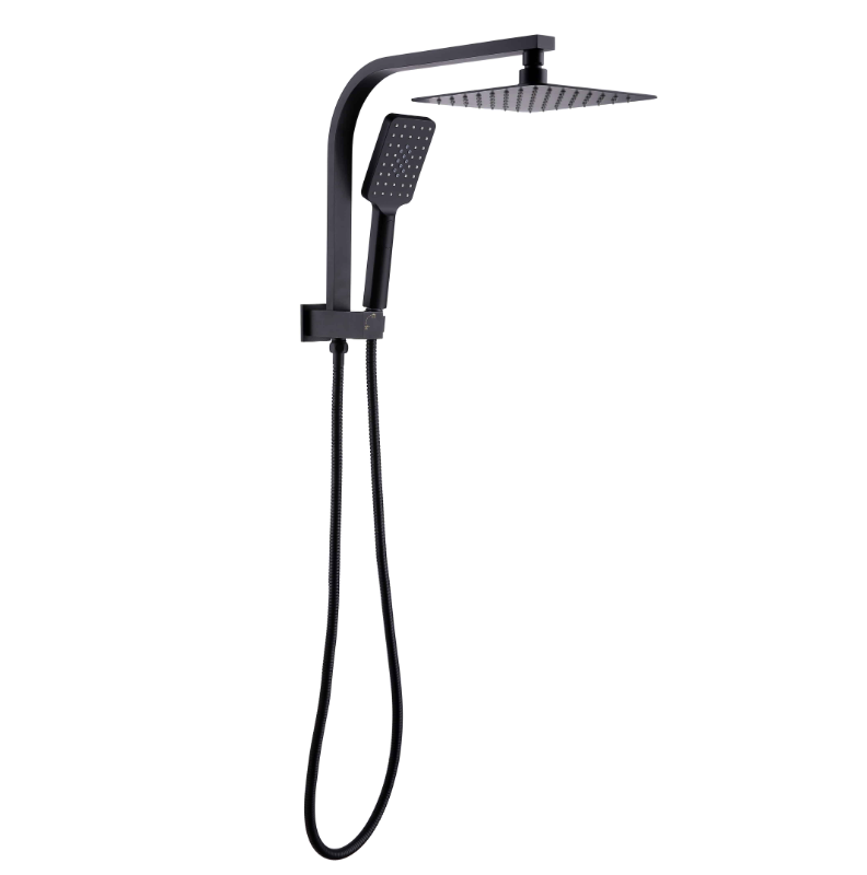 QUBI Compact Twin Shower Set Matte Black
