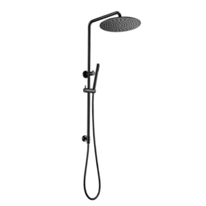 CURO Round Multifunction Shower Rail Matte Black