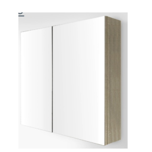 NUTRO 900mm Mirrored Shaving Cabinet Light Oak