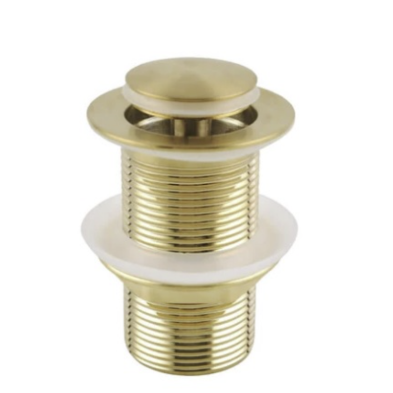 Brushed Brass 32mm without Overflow Pop Up Waste