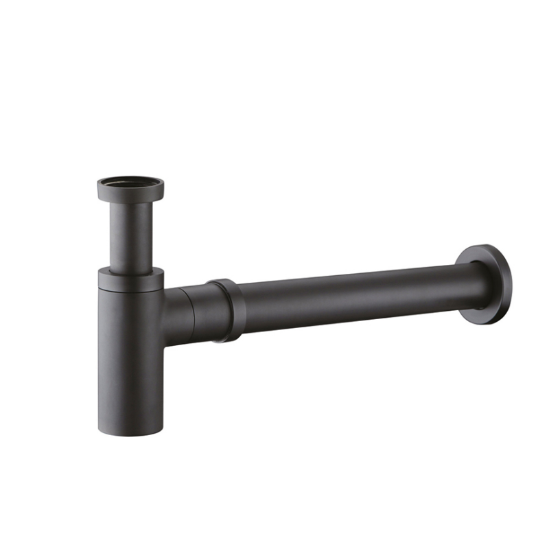 Matte Black Bottle Trap 32/40mm Top - 40mm Wall