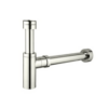 Brushed Nickel Bottle Trap 32/40mm Top - 40mm Wall