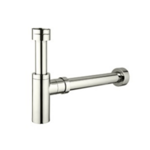 Brushed Nickel Bottle Trap 32/40mm Top - 40mm Wall