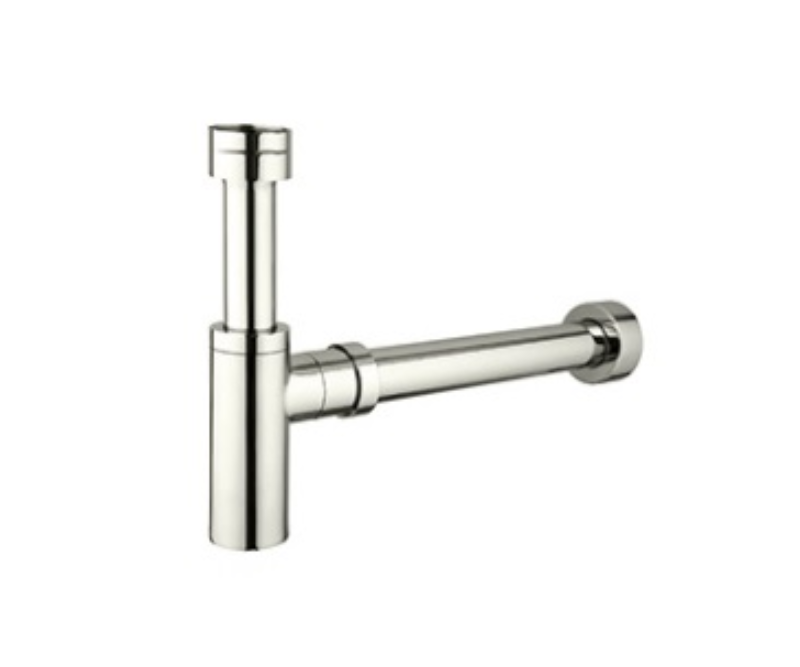 Brushed Nickel Bottle Trap 32/40mm Top - 40mm Wall