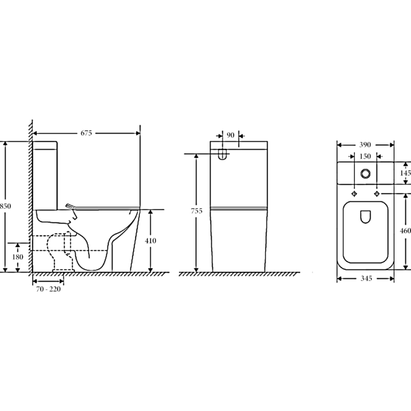 FLORENCE Back To Wall Rimless Toilet Suite