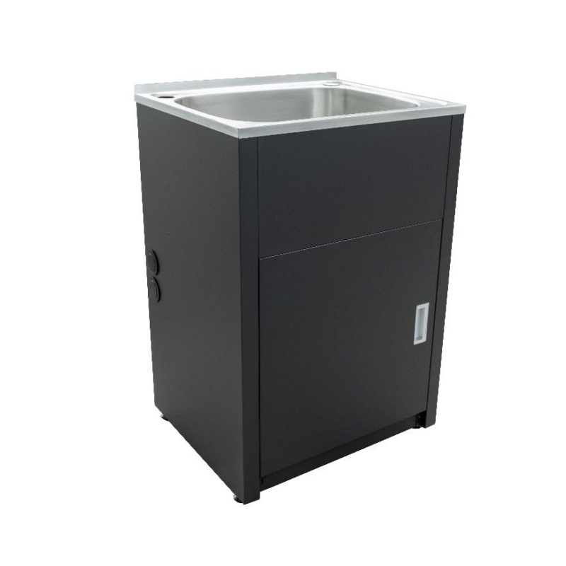 LAVASSA 45 Litre Laundry Trough and Black Cabinet