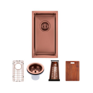 250x450mm Rose Gold Handmade Single Bowl Kitchen Sink