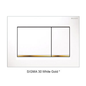 GEBERIT SIGMA 30 Square Dual Flush Button in White Gold