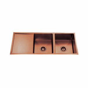 Atlas 1114* 440mm Double Bowl Right Bowls Handmade Kitchen Sink Copper