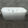 ATLANTA 1500/ 1700mm Spa Back to Wall Bathtub in Gloss White