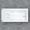 BARI 1500/ 1660mm Drop In Spa Bathtub in Gloss White