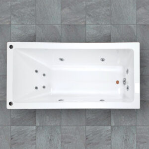 BARI 1500/ 1660mm Drop In Spa Bathtub in Gloss White