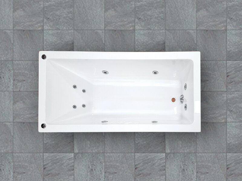 BARI 1500/ 1660mm Drop In Spa Bathtub in Gloss White