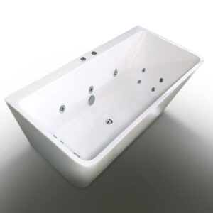 FLORENCE 1500/ 1700mm Spa Back To Wall Bathtub in Gloss White