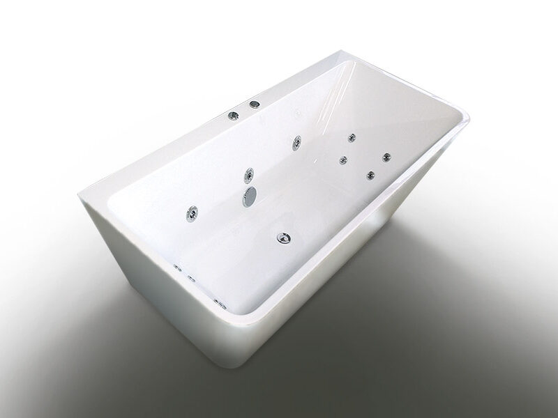 FLORENCE 1500/ 1700mm Spa Back To Wall Bathtub in Gloss White