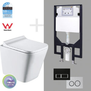 KANSAS R&T Wall Hung Rimless Toilet Package