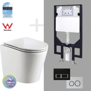 PARMA R&T Wall Hung Rimless Toilet Package