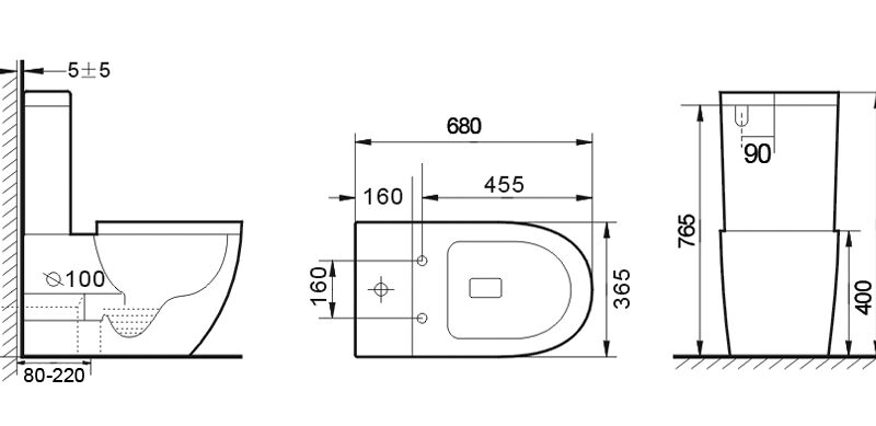 TOULOUSE Back To Wall Tornado Toilet Suite