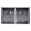 770x450mm Handmade Gun Metal Grey Double Bowls Sand Finish Kitchen Sink