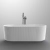 UNIQUE 1500 Fluted Free Standing Bathtub White