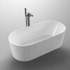 UNIQUE 1500 Fluted Free Standing Bathtub White