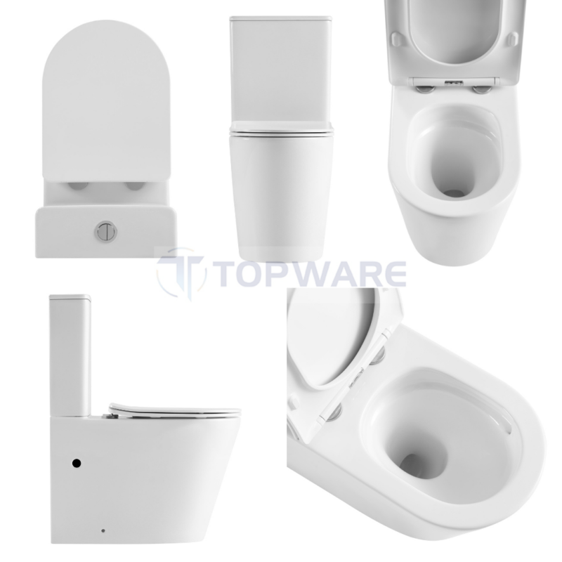 UNIQUE Tornado & Rimless Nano Back to wall Toilet Suite - Gloss White