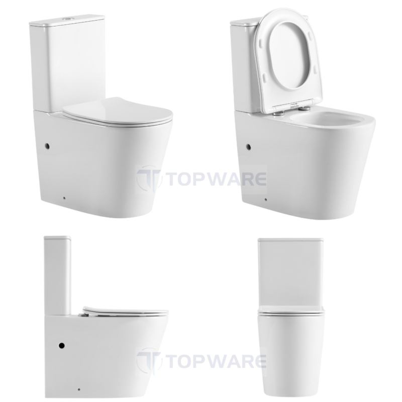 UNIQUE Tornado & Rimless Nano Back to wall Toilet Suite - Gloss White