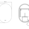 600x900mm Oval Shape Backlit LED Mirror