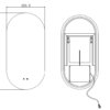 450x900mm Oval Shape Backlit LED Mirror