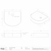 Arch Smooth 415 wide Matte/ Gloss White Counter Top Basin