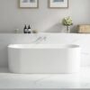 Adore Back to Wall 1500/1700/1800mm Matte/ Gloss White Bath Tub