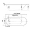 Heritage 1500/ 1700mm Drop in Bathtub - Overflow option
