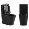 UNIQUE Black Tornado & Rimless Nano Back to wall Toilet Suite