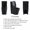 UNIQUE Black Tornado & Rimless Nano Back to wall Toilet Suite