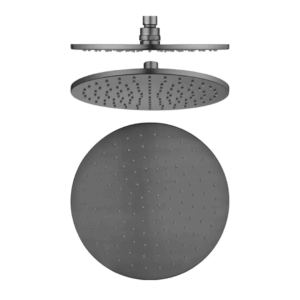 250mm Brass Round Gun Metal Shower Head