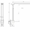 340 x 292mm Square Shower Arm in Chrome