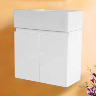 490mm Rio Wall Hung Vanity White